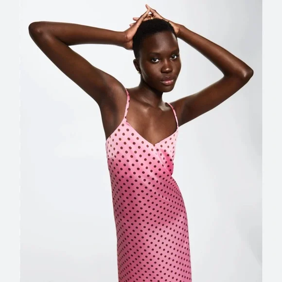 Mango dot dress hotsell